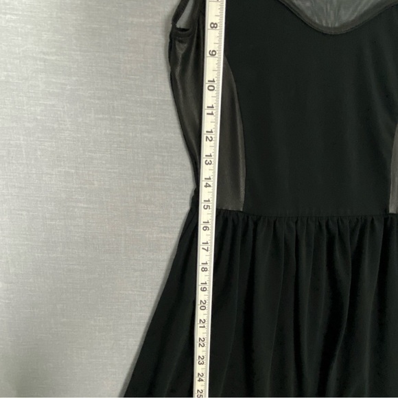 Little Black Dress Only Fashion Favourites Mini Sz Small Mesh Top Flare Skirt - Picture 8 of 10